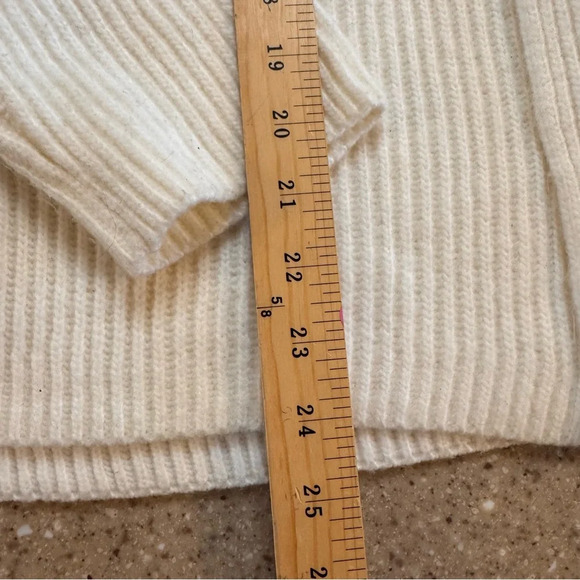 Joie Cardigan Sweater Womens Large Duster Cream Open Front - Picture 4 of 7